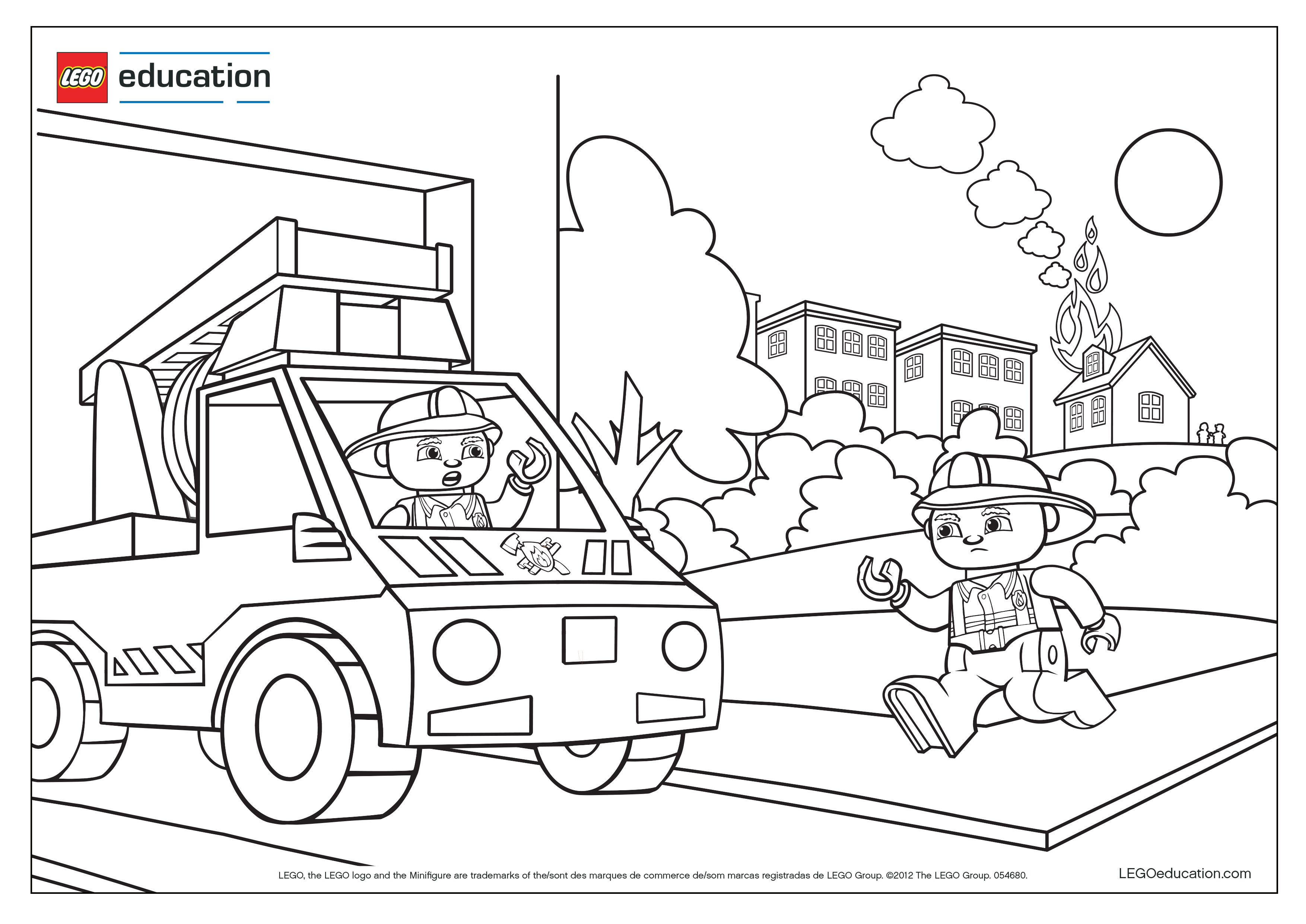 Preschool Coloring Pages Support Lego Education